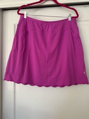 JoFit Women's Scalloped Hem Active Skort - Magenta